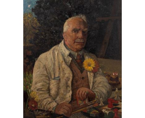 20th Century School inscribed ''Self Portrait by Henry J. Ford c.1938'' oil on canvas 75 x 63cm.