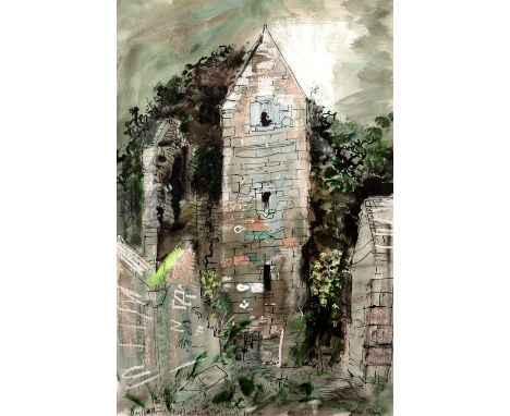 John Piper (1903-1992) ''Bastle House, Doddington'', Northumberland, 1975 signed and dated (lower) gouache, pen and ink 58 x 