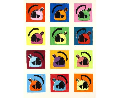 Hetty Haxworth (b.1971) Kettles, 1996 signed and dated in pencil (lower right) lithograph 94 x 68cm.