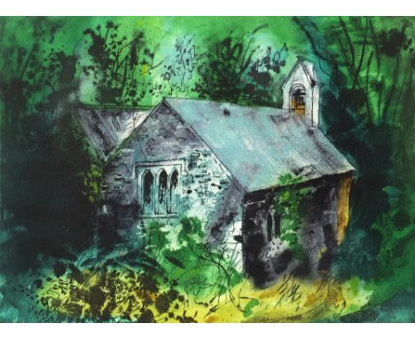 John Piper (1903-1992)  ''Old Church of Mynachlogddu'' (Levinson 399), 1987  63/70, signed and numbered in pencil (in the mar