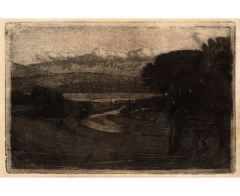 Charles March Gere (1869-1957) "Cader Idris" mezzotint 11.5 x 16cm. Provenance: From the collection of John Redman (b.1937). 