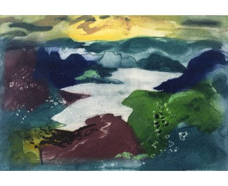 John Piper (1903-1992)  ''Llyn Teifi'' (Levinson 326), 1987  60/70, signed and numbered in pencil (in the margin) etching and