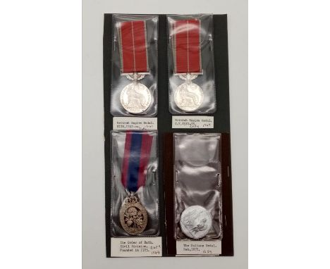 A Collection of Four Vintage Retrospective Copies of Military Medals dating from 1659 to 1953 on. Including 2 x British Empir