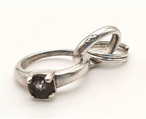 LINKS OF LONDON STERLING SILVER RING CHARM WITH SPLIT RING 1.4G 