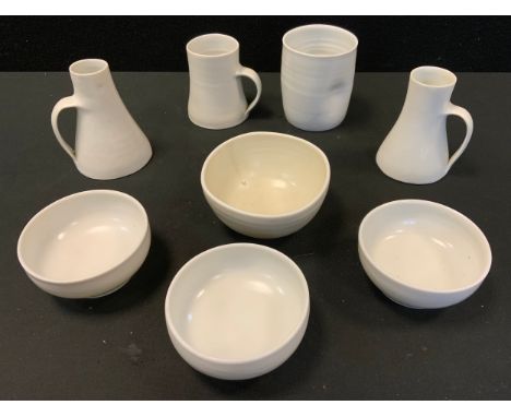 Joanna Constantinidis (1927-2000), a collection of eight studio pottery stoneware small bowls and cup forms, each with potter