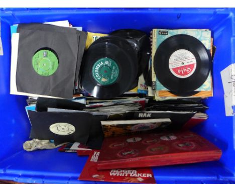 A large collection of vintage vinyl single 45s records  covering many genres to include Motown, Reggae, Ska and Soul, etc (a 