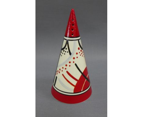 Wedgwood limited edition Carpet  conical sugar castor, based upon an original Bizarre by Clarice Cliff design, No 149 / 250, 