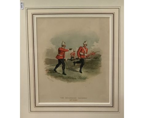 AFTER R SIMKIN “The Worcestershire Regiment”, “The Gloucestershire Regiment”, “The Royal Sussex Regiment”, “The Royal Enginee