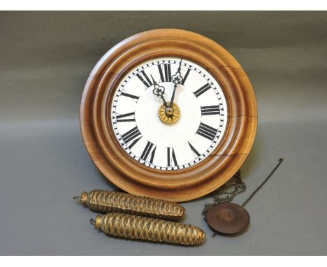 A Victorian mahogany wall ? alarm clock