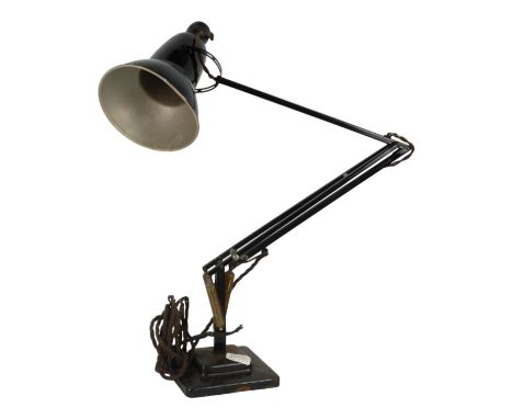 A Herbert Terry Anglepoise lamp - finished in black with a two step square base.