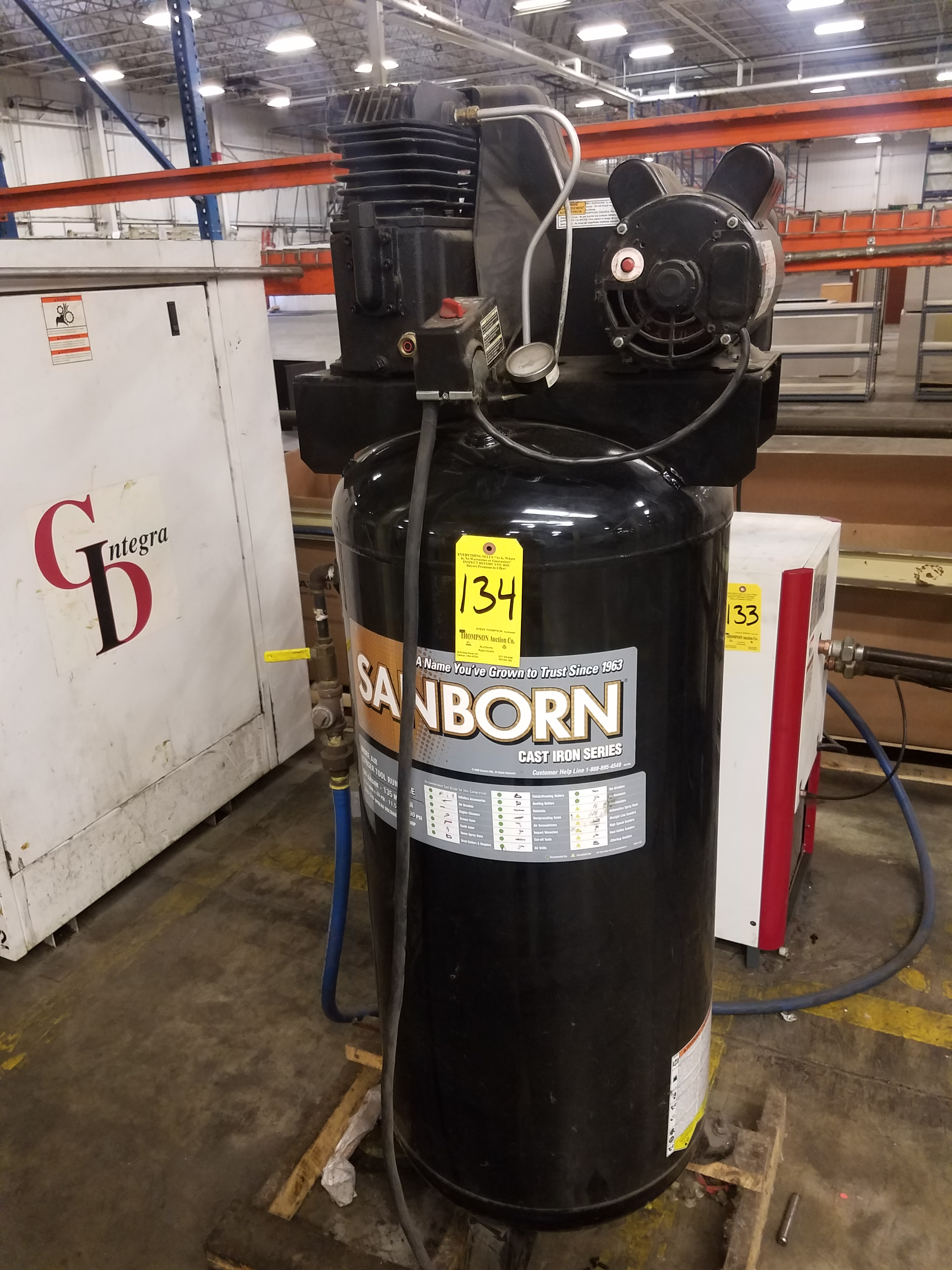 Sanborn 60 Gallon Vertical Air Compressor, 1 PH