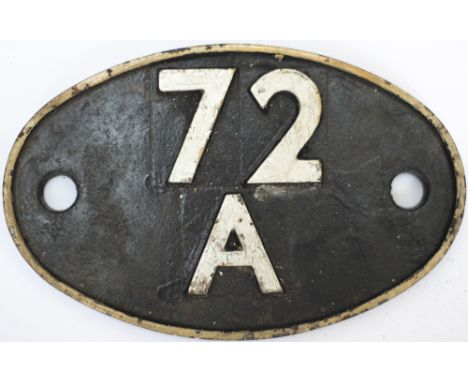 Shedplate 72A Exmouth Junction 1950- September 1963. This ex LSWR shed to the east of Exeter had over 120 locos allocated thr