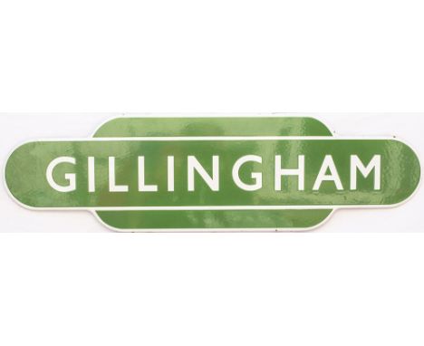 Totem BR(S) FF GILLINGHAM. From the former South Eastern &amp; Chatham Railway station between Chatham and Sittingbourne. In 