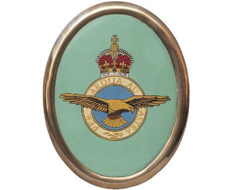 Southern Railway Bulleid Battle Of Britain Class Locomotive Nameplate shield depicting the RAF crest.  A number of B-O-B loco