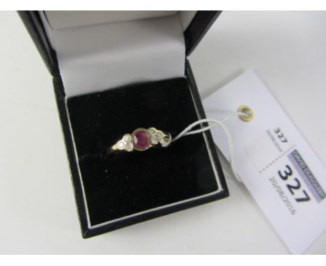 Ruby and diamond ring hallmarked 9ct Condition Report Click here for further images, condition, auction times & delivery cost