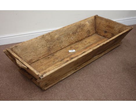 Waxed pine plank trough, 139cm x 58cm Condition Report Click here for further images, condition, auction times & delivery cos