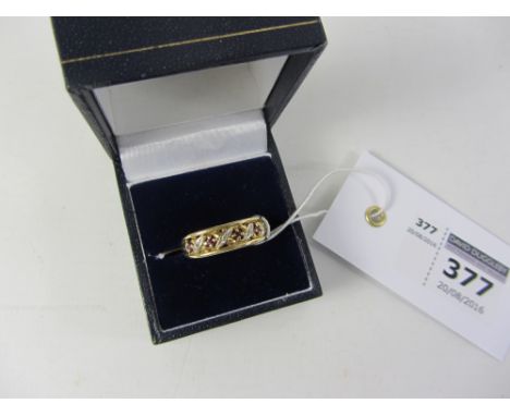 Ruby and diamond set gold band hallmarked 9ct Condition Report Click here for further images, condition, auction times & deli