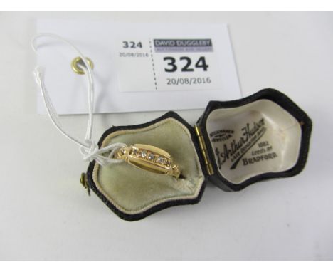 Early 20th century five stone diamond ring hallmarked 18ct Condition Report Click here for further images, condition, auction