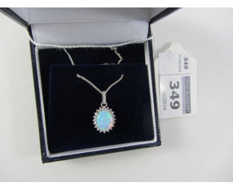 Opal dress pendant necklace stamped 925 Condition Report Click here for further images, condition, auction times & delivery c