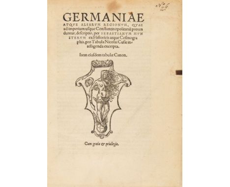 Münster, Sebastian: Germaniae atque aliarum regionum, quae ad imperium usque Constantinopolitanu(m) proten duntur, descriptio