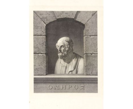 Tischbein, Heinrich Wilhelm: Homer nach Antiken gezeichnet. Mit Erläuterungen von Ch. G. Heyne. 6 Hefte in 1 Bd. Göttingen: H