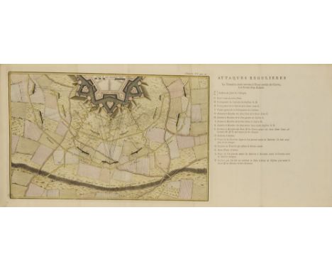 Vauban (S. le Prestre de): De l'attaque et de la defense des places. Den Haag: P. de Hondt 1737. 25 x 19,5 cm. Mit 36 (1 kolo