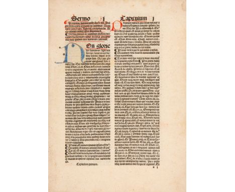 Caracciolus, Robertus: Sermones de laudibus sanctor[um]. Augsburg: Anton Sorg, 23. Febr. 1490. 27 x 19,6 cm. 219 Bll. (v. 220