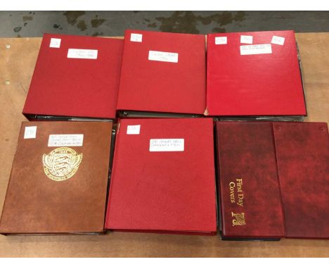 Box of seven albums of GB first day covers 1960s -1980s