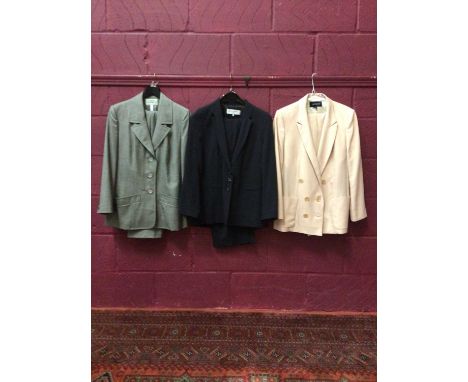 Five trouser suits designers include Donald Campbell, Gerard Darel, Frank Walder and Armand Ventilo, also Jaeger and a knitte