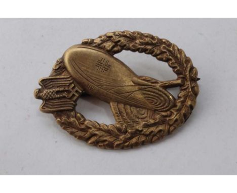 Second World War Nazi German Army Balloon Observers badge with narrow pin backing
