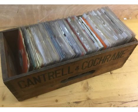 Collection of 140 plus single records housed in Cantrell &amp; Cochrane box including Judy Clay &amp; William Bell, Marv John