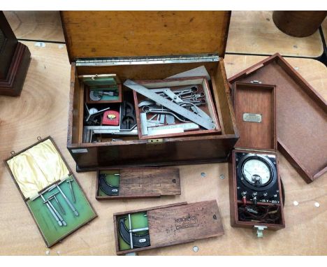 Old workbox filled with precision tools