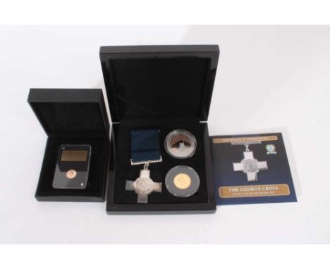 Tristan da Cunha - mixed coins and medals to include the Bradford Exchange gold and silver proof set 'The George Cross' 2017 