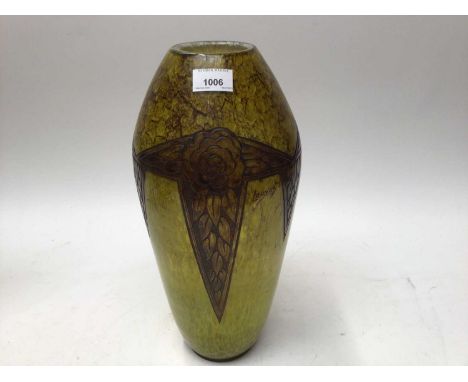 Legras art glass vase, 40.5cm highCondition report: Very good condition, some light surface to underside of base 