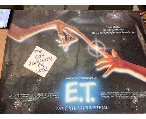 Five Classic Film posters- E.T., Rambo First Blood Part 2, Excalibur, Legend and Hawk The Slayer (5)