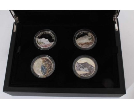 G.B. - The Royal Mint Silver Proof four coin set with colour 'A Portrait of Britain - celebrating British landmarks II' 2016 