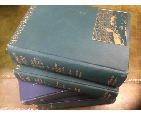 Fridtjof Nansen: 'Farthest North', London, Archibald Constable, 1897, 1st edition, 2 volumes, with four folding maps, gilt to