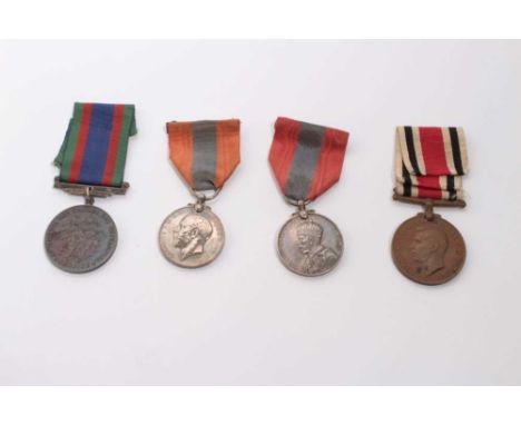 George V Imperial Service medal named to James Albert Aspinall, another named to Thomas Pickthall, Second World War Canadian 