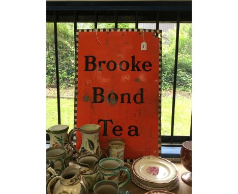 Vintage Brooke Bond Tea enamel advertising sign, 76 x 50.5cm