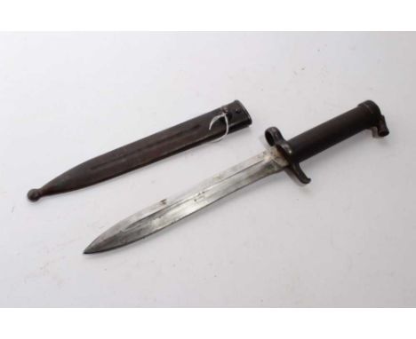 Swedish Mauser Bayonet in scabbard stamped I16 No. 459.