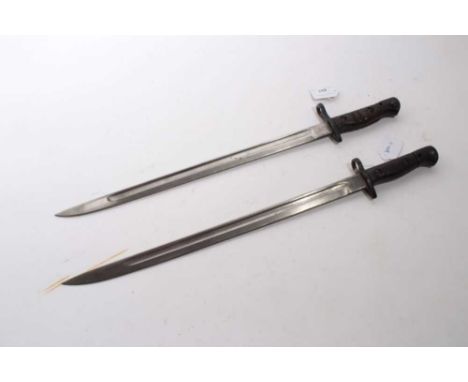 First World War British 1907 pattern bayonet by Wilkinson, together with an American 1917 pattern Remington Bayonet, both lac