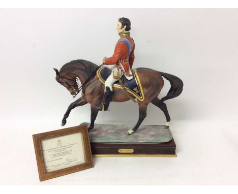 Royal Worcester porcelain limited edition model of Wellington by Bernard Winskill, 458/750.Condition report: In good order wi