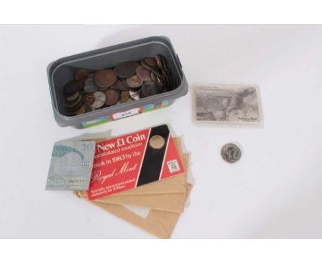 World - mixed coinage to include Roman 2nd century Faustina AE Sestertius in AVF/F condition and others (qty)