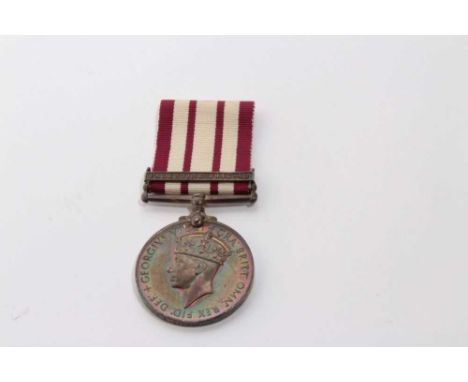 George VI Naval General Service medal with one clasp- Palestine 1945 - 48, named to P/JX. 146530 E. Gibson. A. B. R.N.