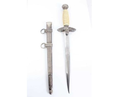 Second World War Nazi 1937 Pattern Lufwaffe Officers' Dress Dagger with polished steel blade by Paul Weyersberg &amp; Co, Ber