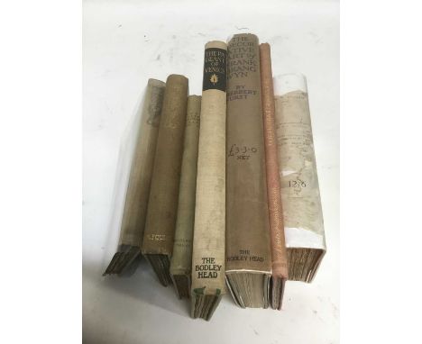 Frank Brangwyn illustrated books, including Rubayat or Khayam (two copies of the 1919 first edition, Book plates of Frank Bra