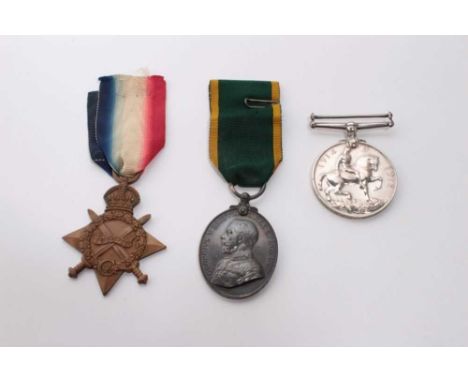 First World War 1914 - 15 Star named to CH. 11708. PTE. J. Holmes. R.M.L.I., First World War, War medal (naming erased) and a