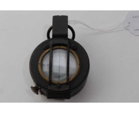 British Military Verner's pattern compass in black painted finish 