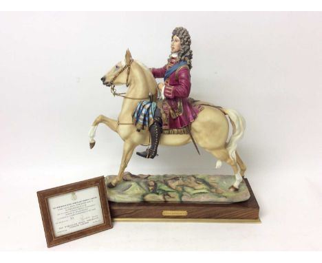 Royal Worcester porcelain model by Bernard Winskill, titled Marlborough, numbered 81/350 (damaged to hand, piece retained).Co