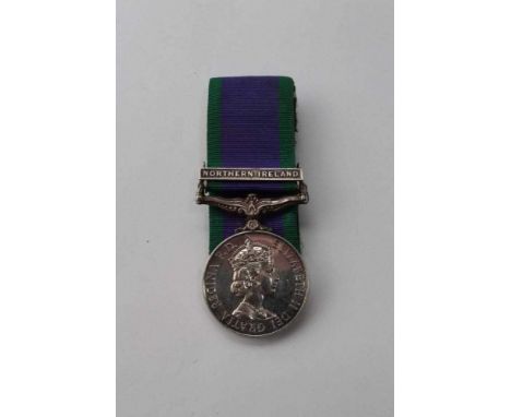 Elizabeth II General Service medal (Post 1962 type) with one clasp- Northern Ireland, named to 25105973 PTE. R. E. Day WFR